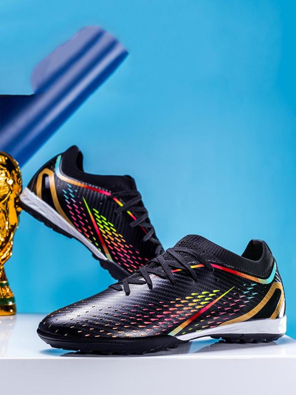 Men's Lace Up Soccer Shoes, Sporty Breathable Comfortable High Top Football Shoes, Football Cleats for Training & Competition Soccer Cleats