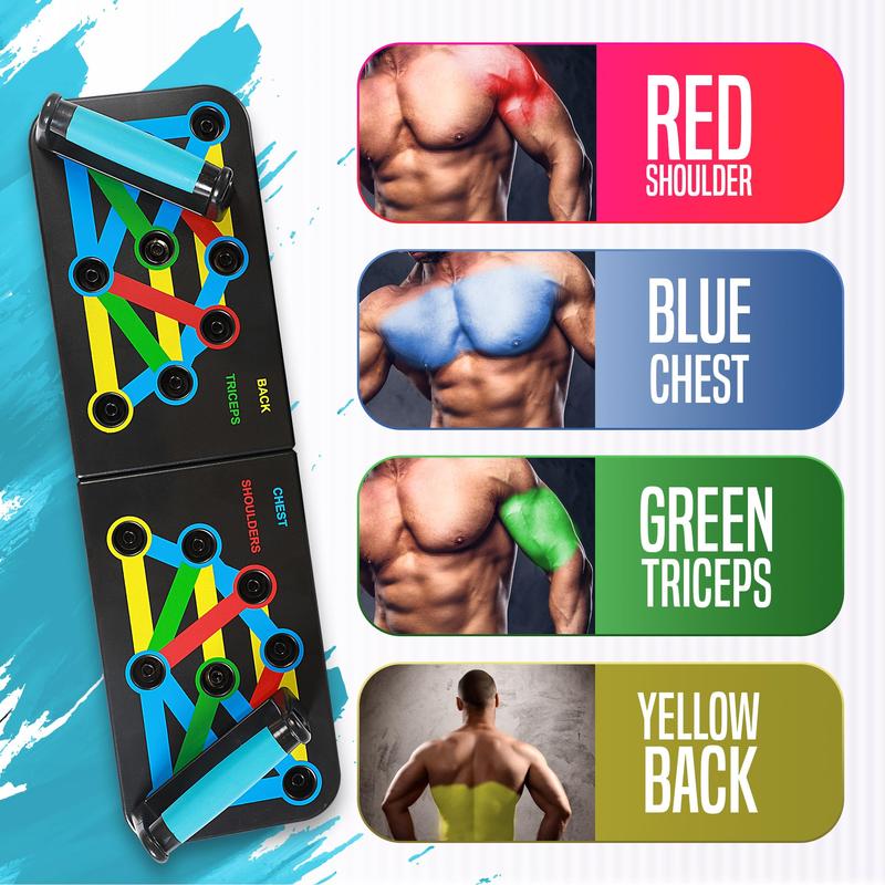 Fitness Machines Push Up Board | High Quality Push Up Boards for Men & Women | Multifunctional Colour Coded Adjustable Handle Push Up Rack | Fitness Equipment & Strength Training Outdoor Sports Gifts for Men Summer Gifts