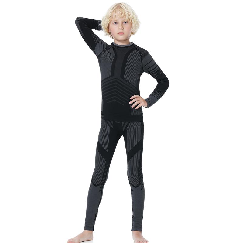 MEETWEE Boys Thermal Underwear Set Base Layer Long Johns 2PCS Set Long Sleeve Top Bottom Sport Set New