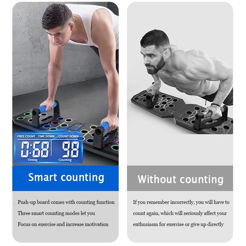 Home and Gym Push Up Board with Countdown Function, Portable Push Up Stand, Fitness Equipment for Home and Gym Workout, Gymtok, Home Gym Equipment, Stocking Fillers Gift