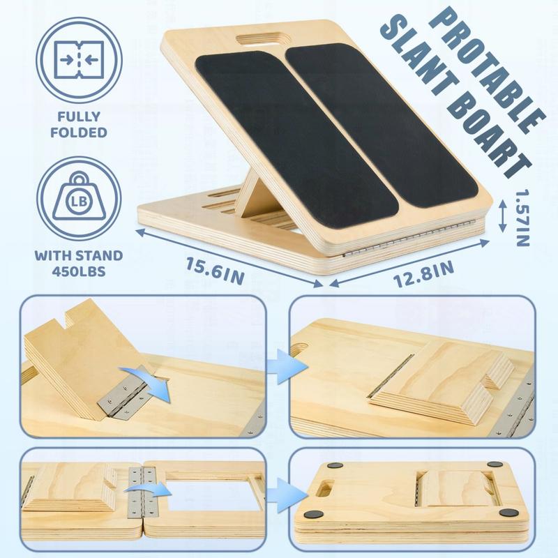 The wooden inclined board that is effective for the training of legs, waist, joints and ligaments in fitness exercises.