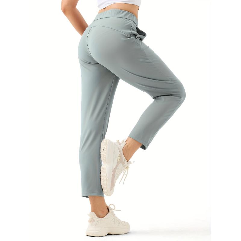 Stretchy Golf Pants for Women - 7 8 Ankle Sweatpants with Deep Pockets for Athletic, Lounge, Travel, Work, Tennis, and Gym - Breathable, Comfortable, and Versatile