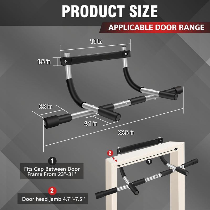 Upgrade Pull Up Bar for Doorway - Multi-Grip Chin Up Bar - Heavy Duty Pull Up Bar