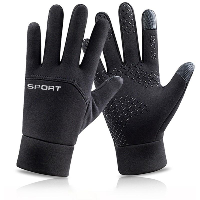 1 Pair Winter Warm Gloves, Outdoor Sports Windproof Waterproof Non Slip Touch Screen Gloves, Sports Gloves for Men & Women, Gym Accessories