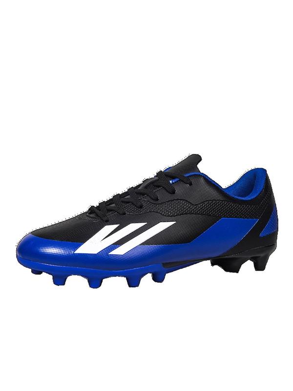 Men's Colorblock Lace Up Soccer Shoes, Casual Comfortable Breathable High Top Football Shoes, Football Cleats for All Seasons