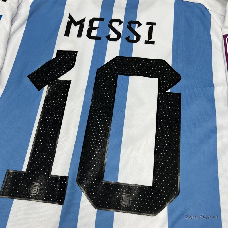 Argentina 2022 World Cup Fan Edition 3 Stars Championship Home  Messi  Soccer Jerseys