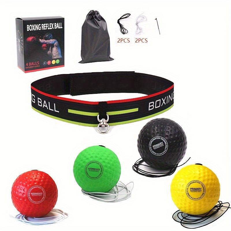 Boxing Reflex Ball Set, Including 2 3 4 6 Counts Boxing Ball Set & 1 Headband & 1 Storage Bag, Boxing Reflex Ball Headband Set, Boxing Training Equipment, Summer Gift, Boxing Equipment Boxing Gifts, Gym Accessories, Christmas Gift