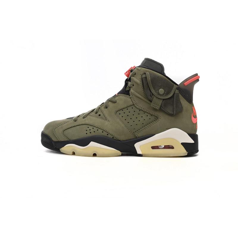 Jordan 6 popular Olive Green fashionable retro anti slip cushioned sports basketball shoes