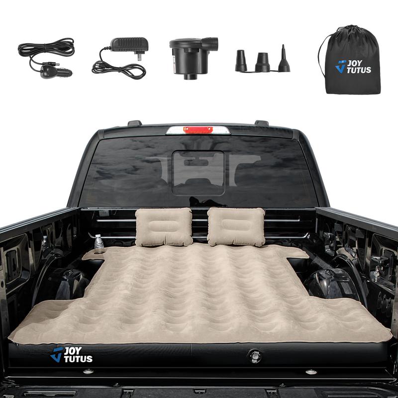 JOYTUTUS Truck Bed Mattress for 5-5.8Ft 6.5Ft, for Outdoor Camping, Truck Tent Accessories with Carry Bag&Cup Holder&Cavity Design,Truck Accessories