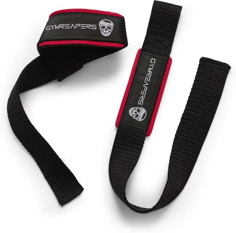 Gym.reapers Padded Neoprene Lifting Wrist Straps for Weightlifting, Bodybuilding, Powerlifting, Strength Training, Deadlifts, - 18 inch Cotton