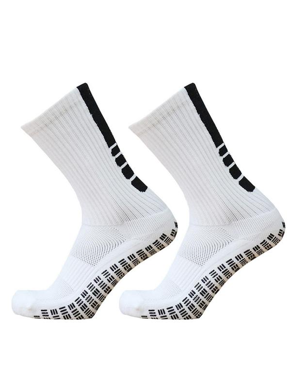 Unisex Professional Colorblock Print Non-skid Training Athletic Socks, Mesh Breathable Athletic Socks, Non-slip Soccer Grip Socks for Men & Women for Athletes