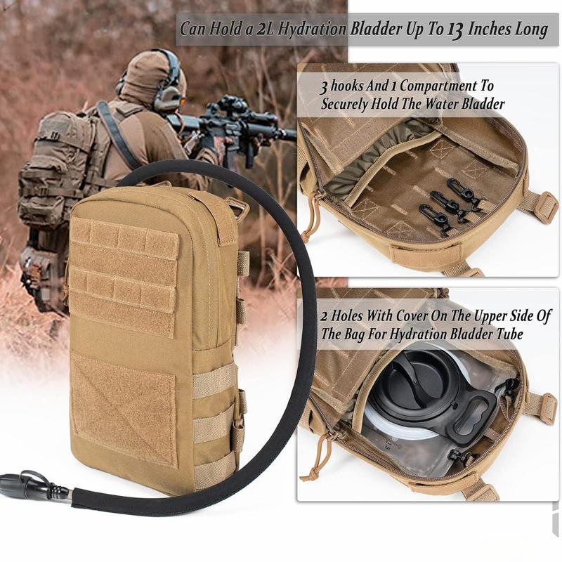 Tactical Small MOLLE Hydration Pack Outdoor Water Bladder Carrier Pack for Vest Backpack