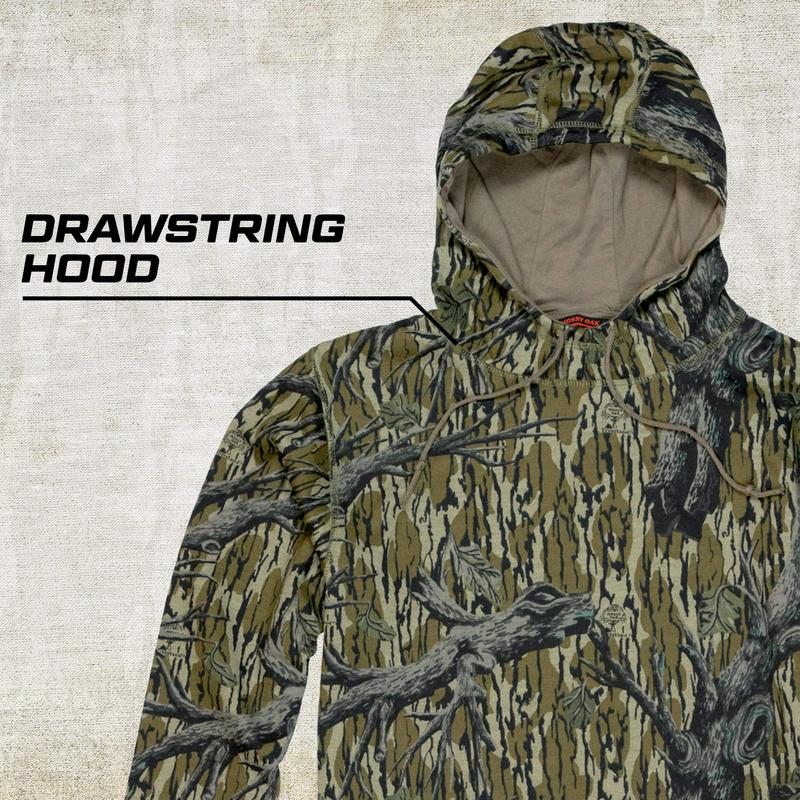 Mossy Oak Men's Camouflage Hunting Hoodies Tactical Hunting Pullover Hoodies Hunting Equipment Hunting Deer Hoodies Fishing Wildlife Photography Stealth Hoodies Fishing Suit Work Clothes