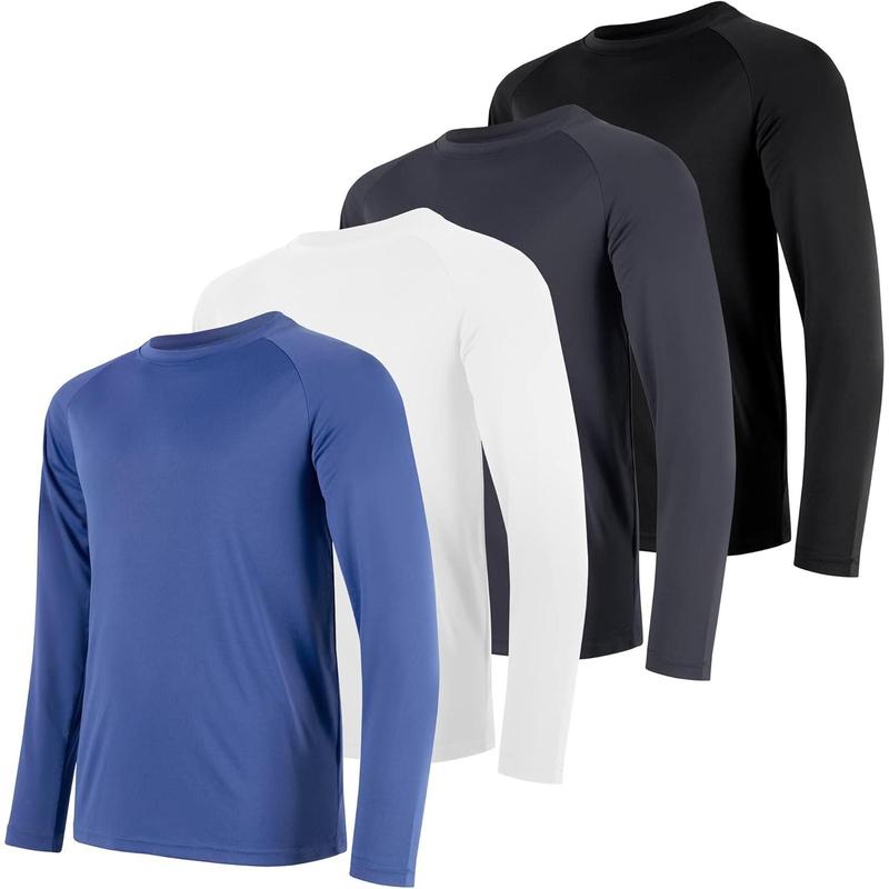 Long Sleeve Shirts for Men Quick Dry Moisture Wicking Sun Protection Workout Mens Long Sleeve Tee Shirts