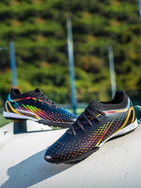 Men's Lace Up Soccer Shoes, Sporty Breathable Comfortable High Top Football Shoes, Football Cleats for Training & Competition Soccer Cleats
