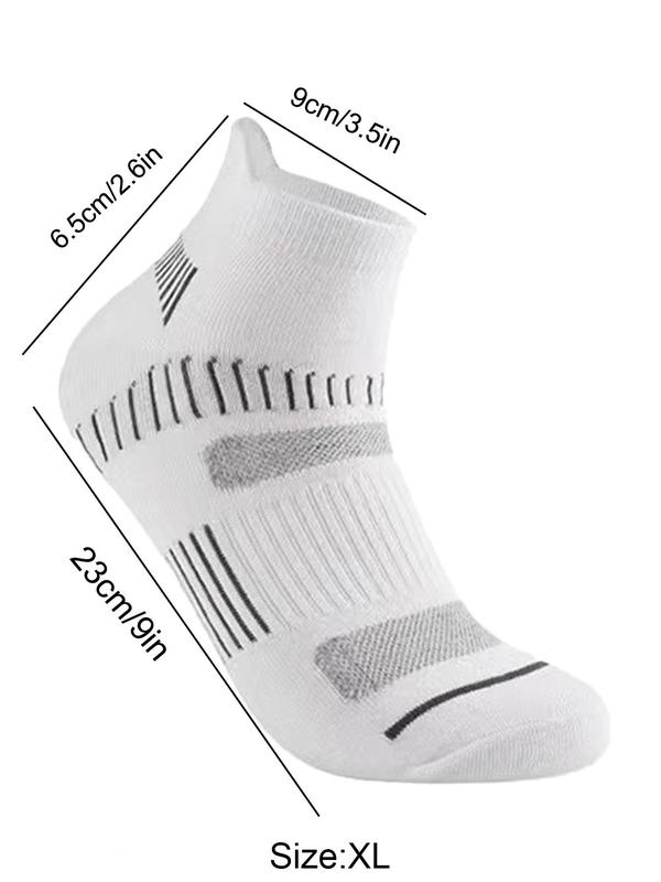 Men's Striped Print Athletic Socks, Soft Comfortable Breathable Sports Socks, Athletic Socks for Men, Compression Socks, Men's Sport & Outdoor Clothing for All Seasons