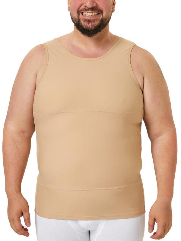 Men's Solid Compression Shapewear Tank Top, High Stretch Tummy Control Shaper, Shapewear Top for Men, Athletic Tops, Gym Clothes, 90s Clothes, Fall Clothes