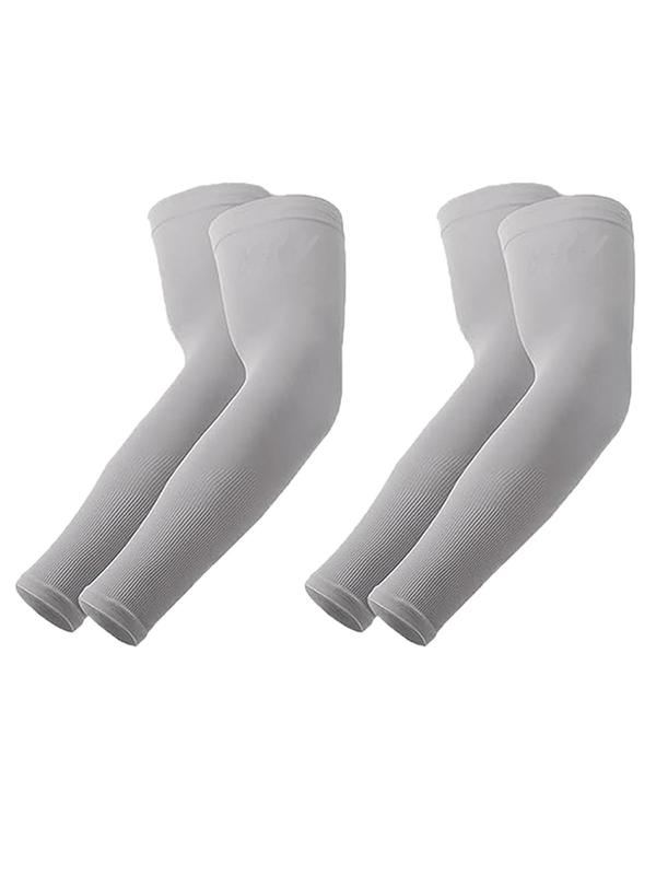 Unisex's Solid Color Cooling Arm Sleeves, Breathable Stretchable Quick Drying Arm Sleeves, Sun Protection Accessory for Outdoor Sports