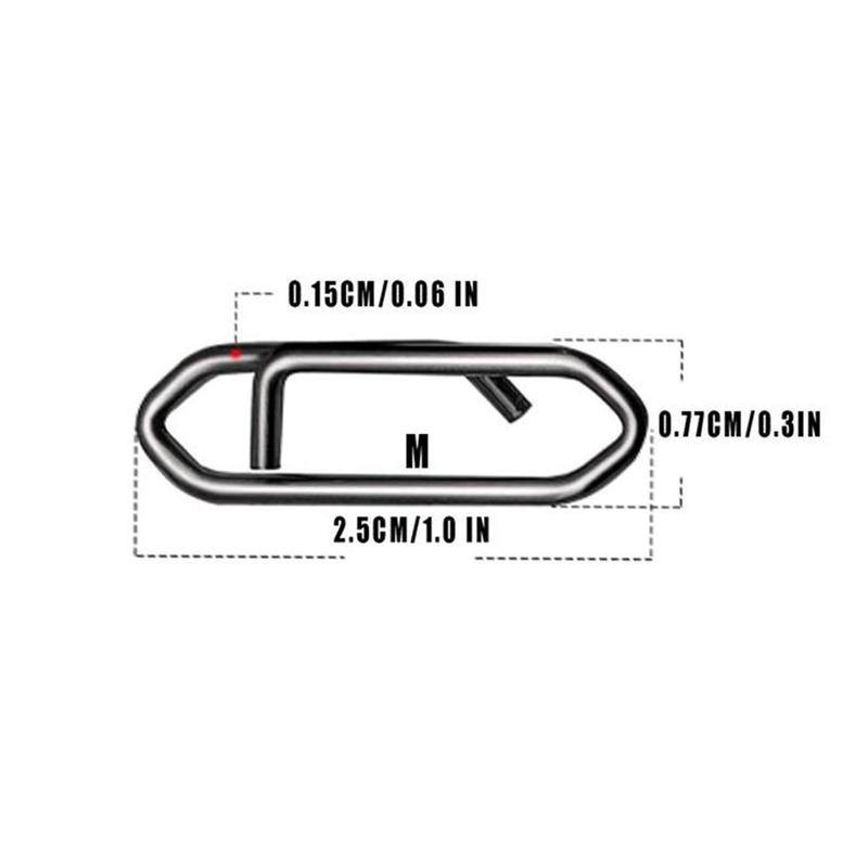 Stainless Steel Fishing Snap, 10pcs High Strength Fishing Snap, Saltwater Stainless Steel Connector Buckle Rotation Snap, Fishing Equipment