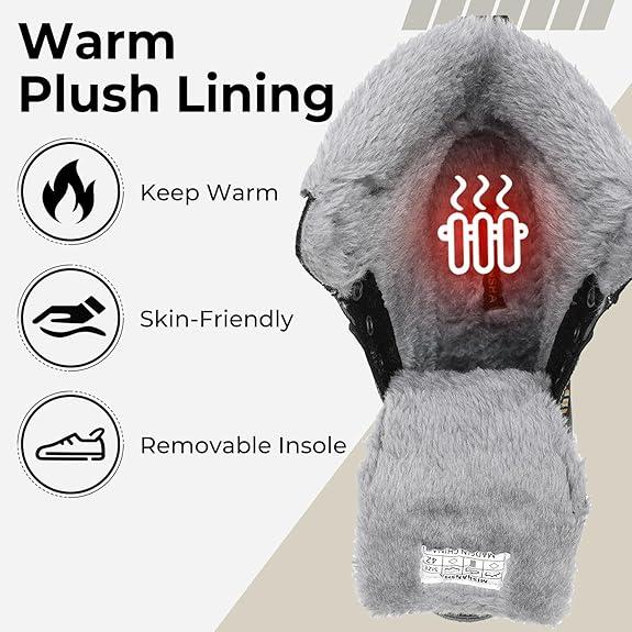 [Black Friday Sale] Mishansha Mens Womens Winter Hiking Boots Warm Plus Lining Fall 2024 Snow Boots Outdoor Waterproof Non-Slip Trekking Walking Booties