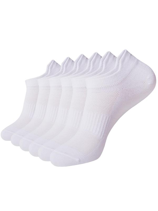 Women's 6 Pairs Moisture Wicking Ankle Socks, Athletic Running Socks For Exercise Gym, Soft Comfy Breathable Sports Tab Socks For Women & Girls