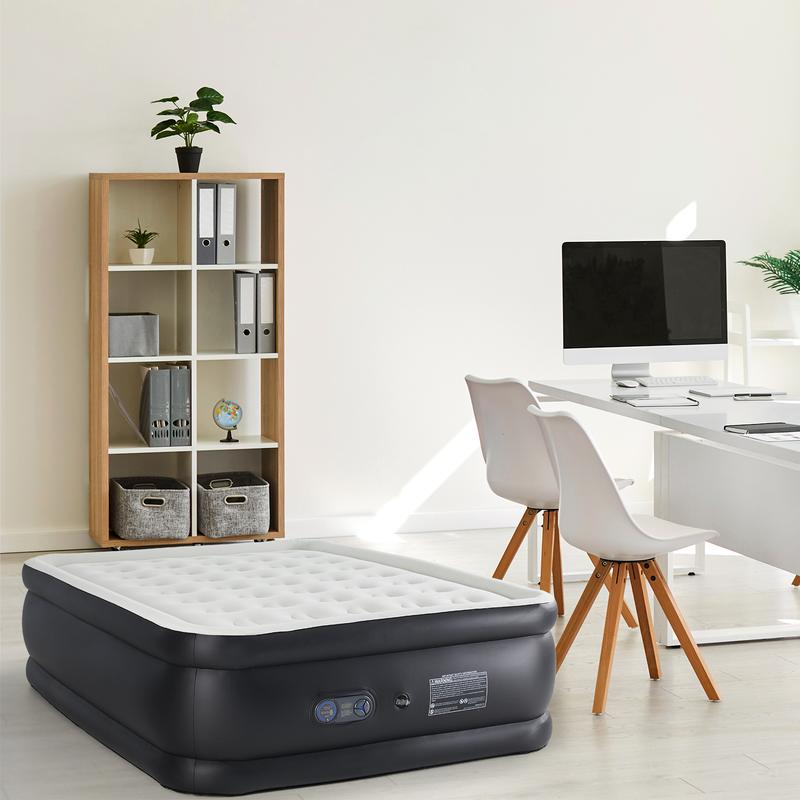 Sweet Furniture S Air Mattress Blow Up Mattress Airbed with Built-in High Capacity Pump, Double Height, Adjustable, Non-Slip Bottom Design, Portable for Home or Camping