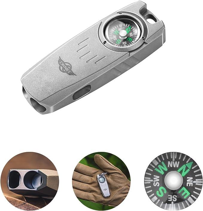 OKNIFE Owhistle 2 Multifunctional Emergency Whistle, Compact Hiking Compass for Camping, Trekking, Travels and Outdoor Adventures