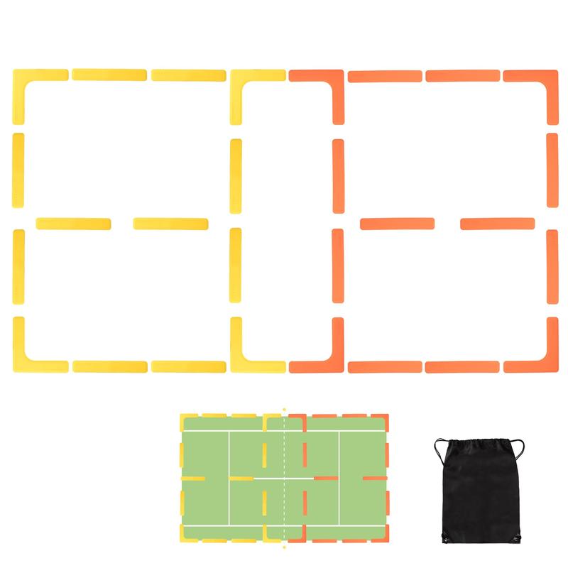 Court Lines Marker Kit Anti-Wind-Resistant Throw Down Markers 28pcs, Pickleball Net Court for Indoor Court