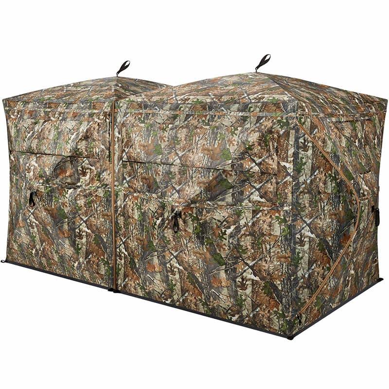 TideWe Hunting Blind Tents 4-6 Person Turkey Hunting Blind See Through Camo Ground Blind Camping Blind Tents Family Hiking Tents