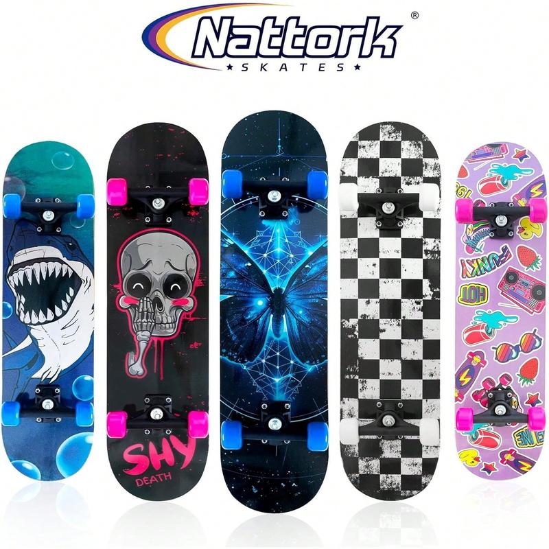 Standard Skateboards Gift 31 Inch Complete Skateboard Wood 9 Layer Canadian Maple Trick Skate Boards For Beginner