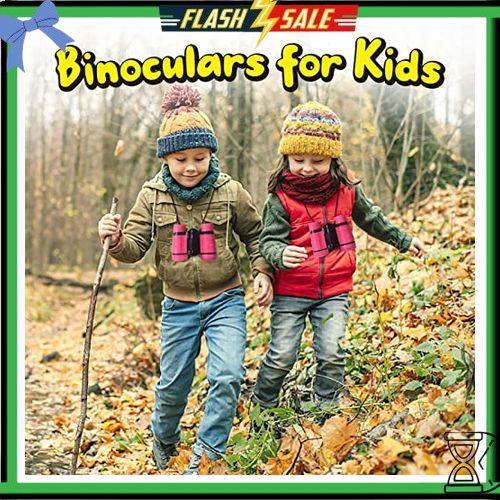 ESSENSON Binoculars for Kids Toys Gifts for Age 3-12 Years Old Boys Girls Kids Telescope Outdoor Toys for Sports and Outside Play Hiking, Bird Watching, Travel, Camping, Birthday Presents (Pink)