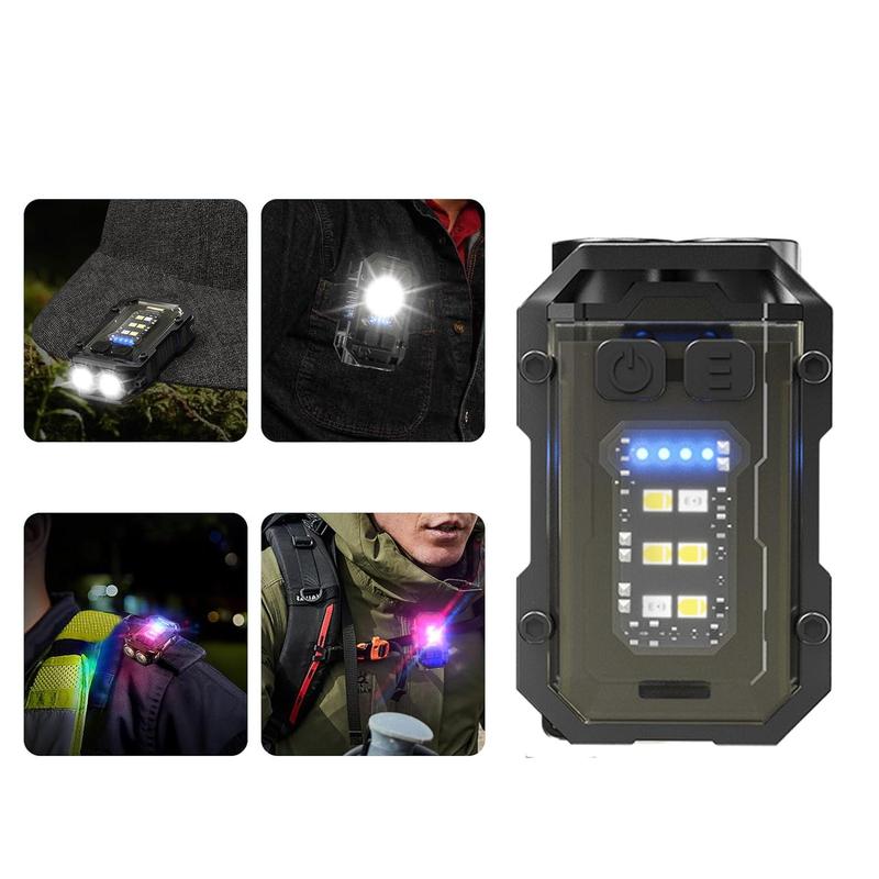 Multifunctional Camping Flashlight, 1 Count Emergency Light, Portable USB Rechargeable Torch, Waterproof Light For Outdoor