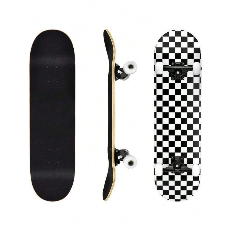 Skateboarding Is Suitable For Beginners, Adults, Teenagers, Girls, And Boys. It Is A 31 Inch Professional Complete Skateboard With 7 Layers Of Canadian Maple Double Kick Concave Long Board