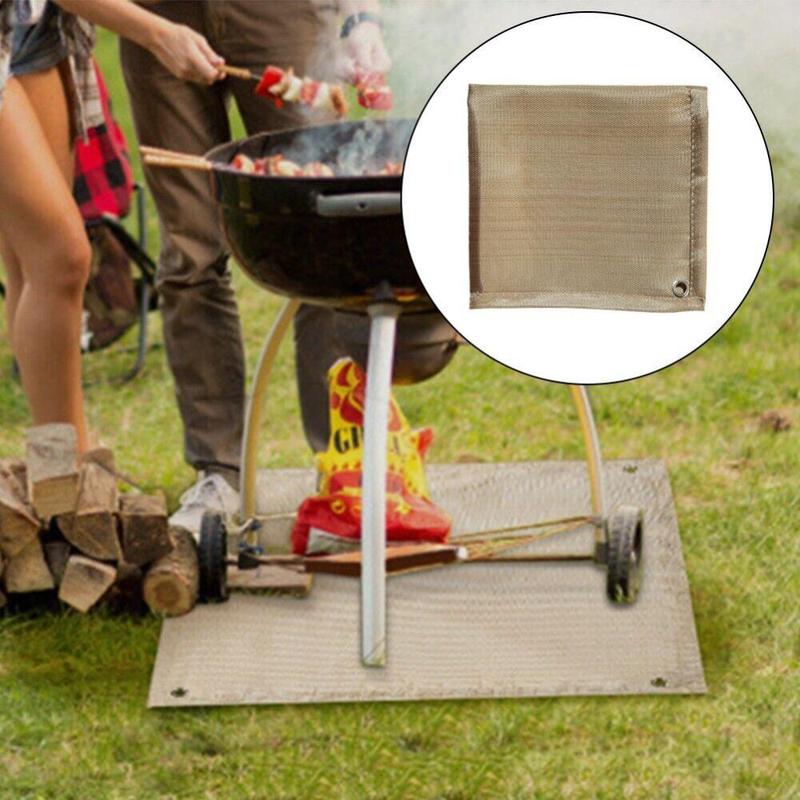 Outdoor Camping Fireproof Mat, High Temperature Resistant Picnic Mat, Fiberglass Picnic Barbecue Mat, Camping & Hiking Equipment