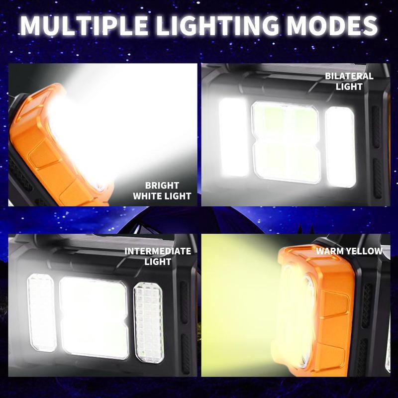 Rechargeable Solar Camping LED Flashlight, Portable Multifunctional Outdoor Light for Hiking, Camping, Emergency and Home Use, Christmas Gift