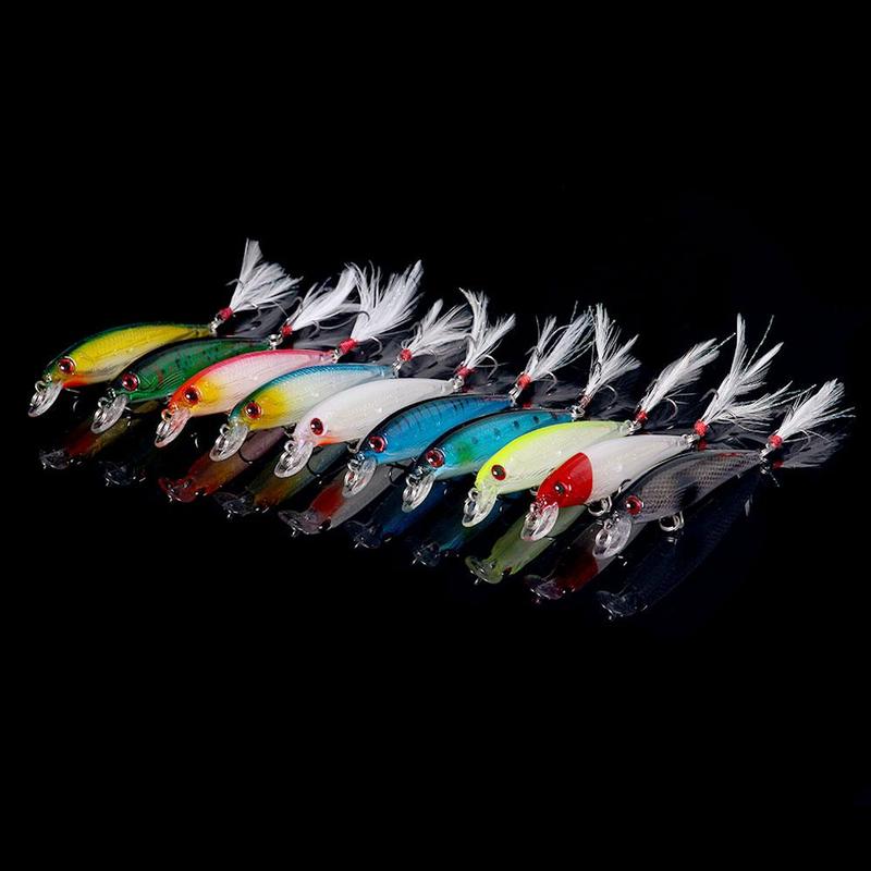 Artificial Fishing Lure with Hook, 10pcs Simulation Fake Bait, Outdoor Fishing Accessories, Flyfishing, Solocamping, Picnicaesthetic, Fishing Equipment