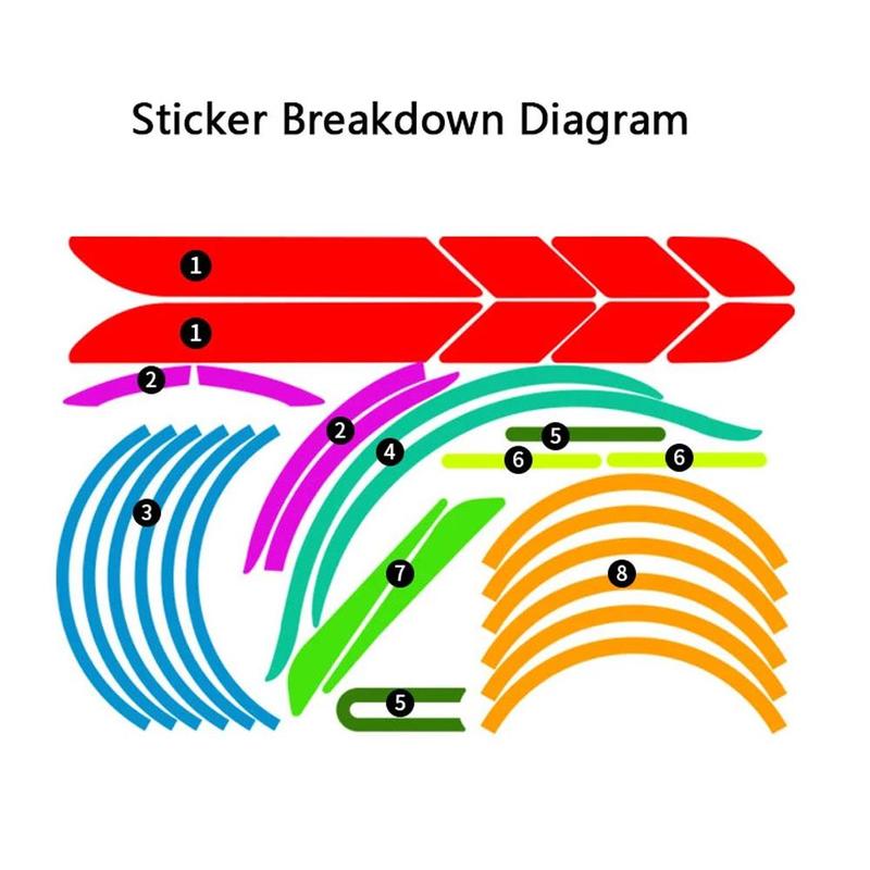 Reflective Sticker, Night Safety Warning Sticker, Self-adhesive Decorative Sticker for Xiaomi M365 Pro 1S Electric Scooter