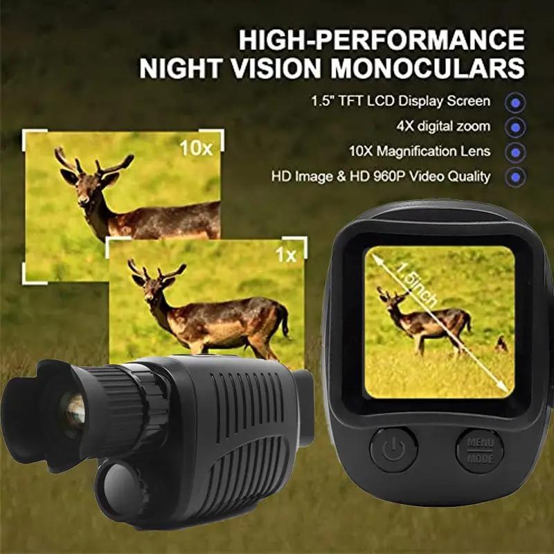 Rechargeable Night Vision Monocular, 1 Count Portable Monocular Telescope, Outdoor Monocular Telescope for Hunting, Camping & Surveillance