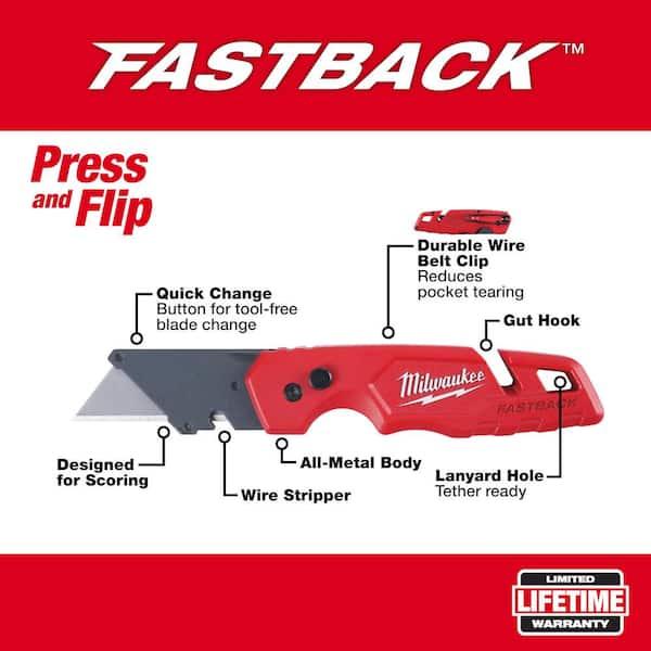 FASTBACK Folding Utility Knife with General Purpose Blade - Perfect for Cutting Various Materials