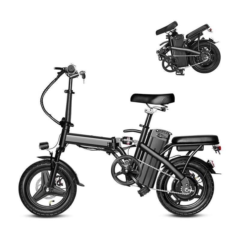 48V12Ah Electric Bike,400W Motor FoldingEbike,Electric Bicycle with RemovableBattery, 20MPH Commuting E-Bike, High Brushless Gear Motor