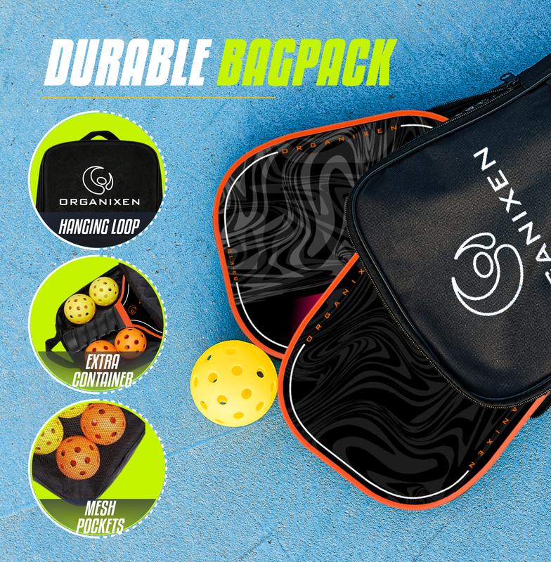 Pickleball Paddle Set of 2, USAPA Approved,4 Pickleball Balls,2 Cooling Towels,2 Grip Tapes,2 Rackets with Covers, and a Pickleball Bag for Men Women