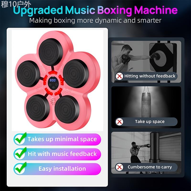 3pcs Intelligent Music Boxing Machine, Wall Mounted Boxing Target, No Punching Installation, Adjustable Height, 9 Speed Adjustments, Electronic Boxing Trainer With Gloves, Boxing Fitness Exercise