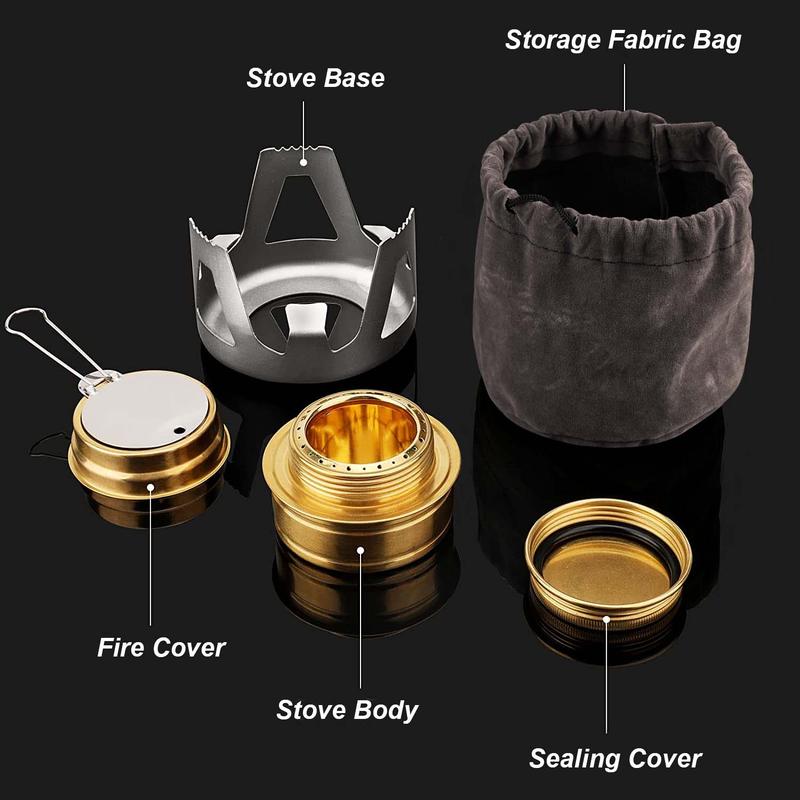 Portable Camping Gas Stove, Alcohol Stove Emergency Survival Camping Hiking Cooking Ultralight Spirit Burner, Suitable For Outdoor Backpacking Hiking