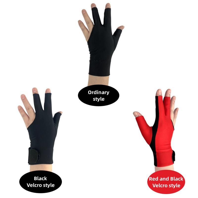 Three Finger Billiards Gloves, 1 Count Professional Breathable Thin High-end Billiards Supplies Accessories, Table Ball Gloves for Men & Women