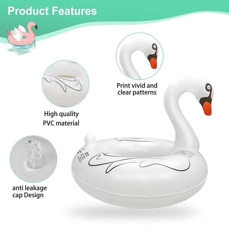 Inflatable Light Up Swan Pool Float for Adult, Large Solar Powered LED Swimming Ring, RGB in The Dark Large Pool Beach Floaties Lake and Beach Floaty inflatable swimming Tie Dye