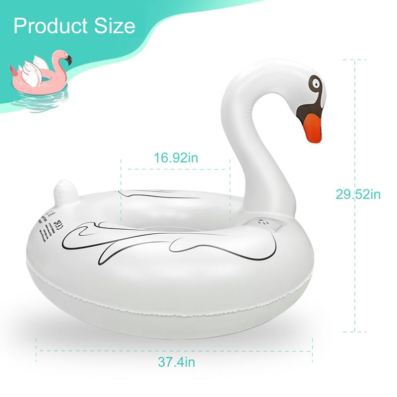 Inflatable Light Up Swan Pool Float for Adult, Large Solar Powered LED Swimming Ring, RGB in The Dark Large Pool Beach Floaties Lake and Beach Floaty inflatable swimming Tie Dye