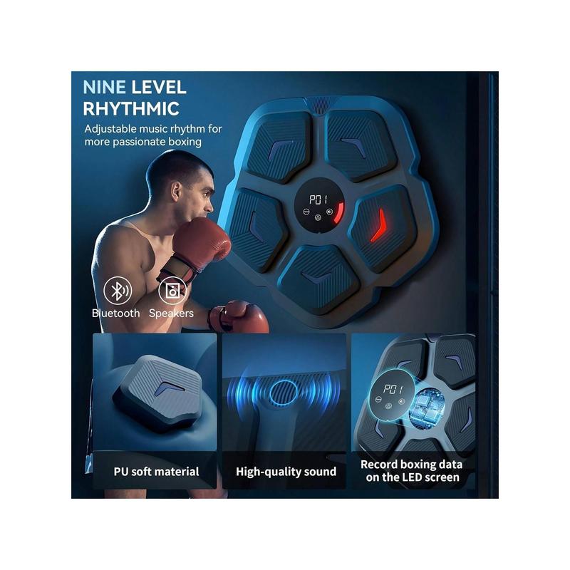 Smart Wireless Musical Boxing Machine, Boxing Training Kit With Boxing Gloves, Wall Mounted Boxing Training Boxing Equipment For Improving Speed, Timing And Reaction, Stress Release Stress Reliever For Home, Indoor And Gym Use