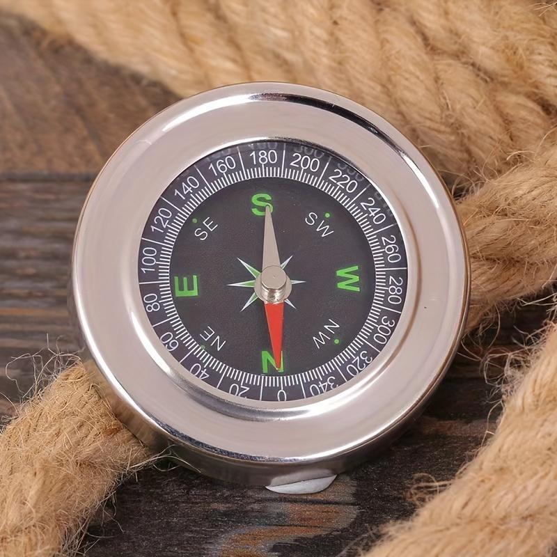 Stainless Steel Compass, 1 Count Outdoor Compass, Compass for Outdoor Camping Hiking, Camping & Hiking Equipment