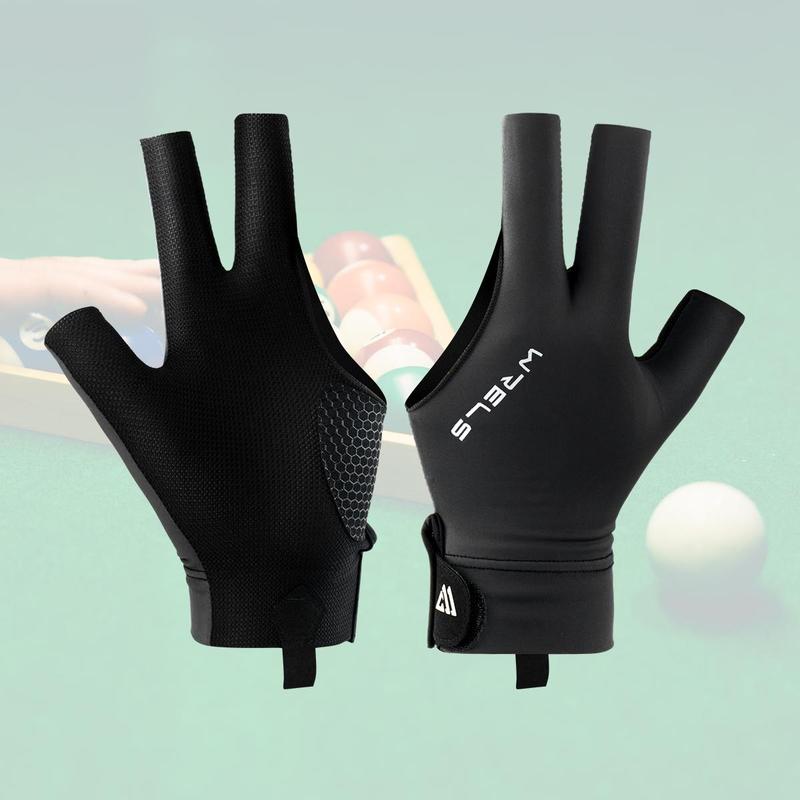 Left Hand Snooker Glove, 1 Count Non-slip 3 Finger Billiards Glove, Professional Billiards & Snooker Accessories For Men & Women