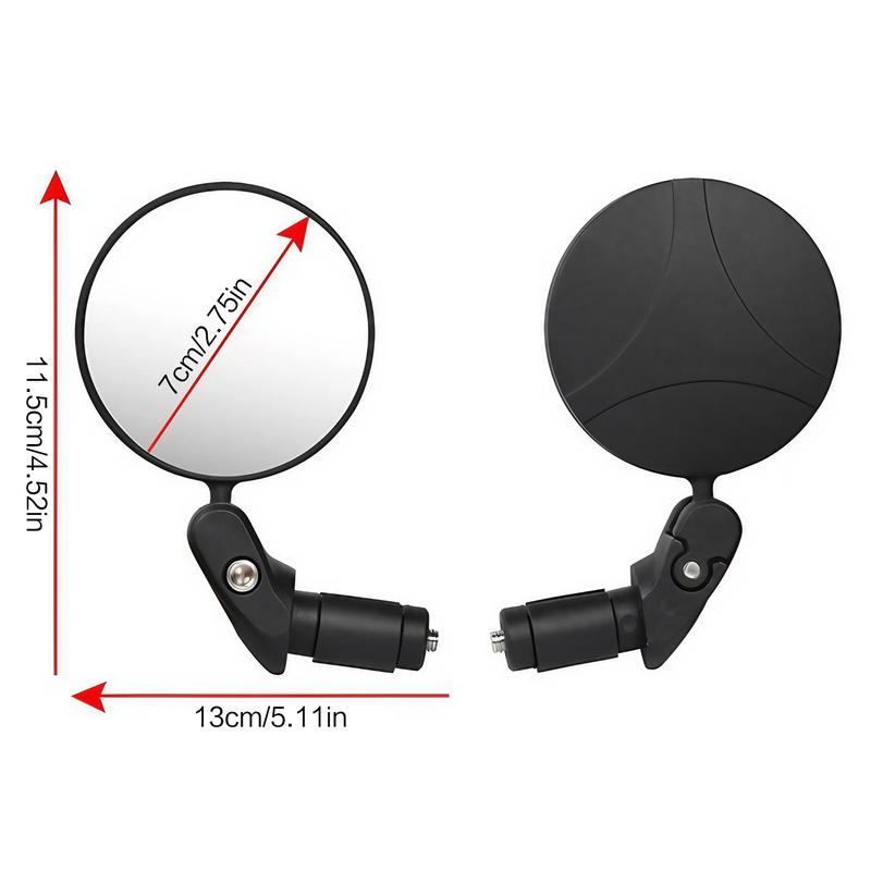 Bicycle Handlebar Mirror, 1 Count 2 Counts 360° Rotatable Adjustable Bicycle Rearview Mirror, Universal Bike Mirror for Bicycle, Motorcycle